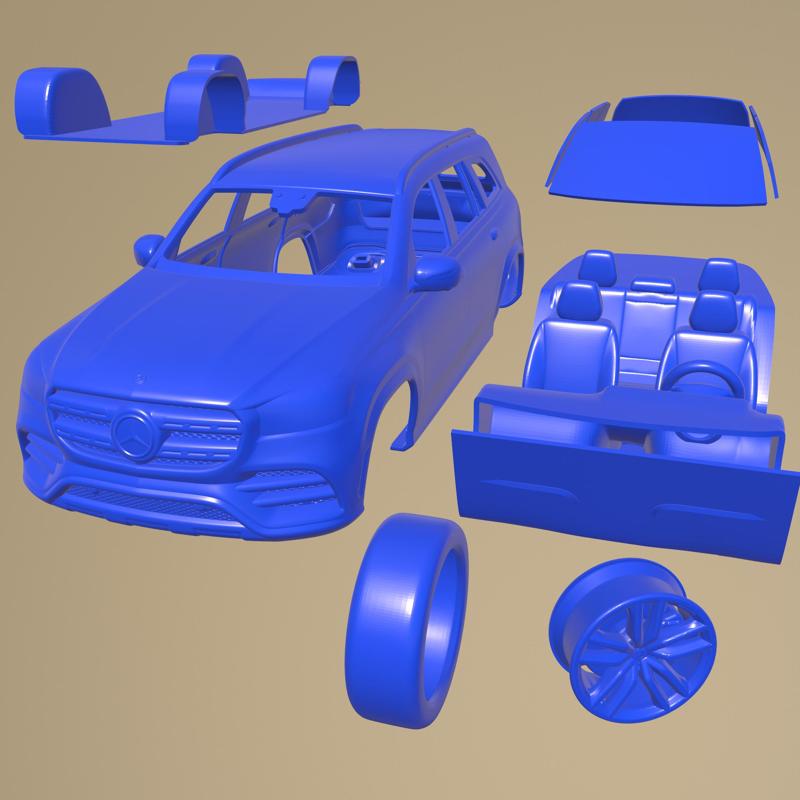 Mercedes Benz Gls 2020 PRINTABLE CAR IN SEPARATE PARTS