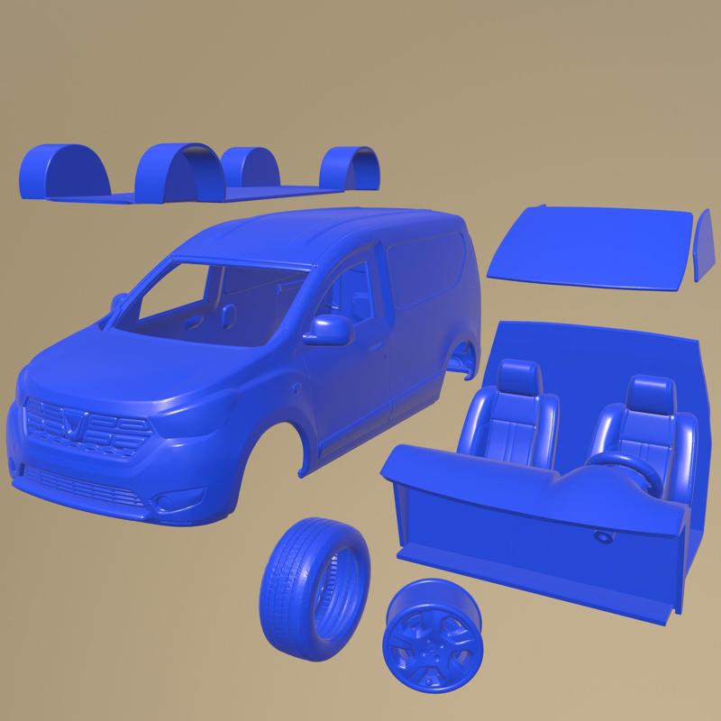 Dacia Dokker Sd 2020 PRINTABLE CAR IN SEPARATE PARTS