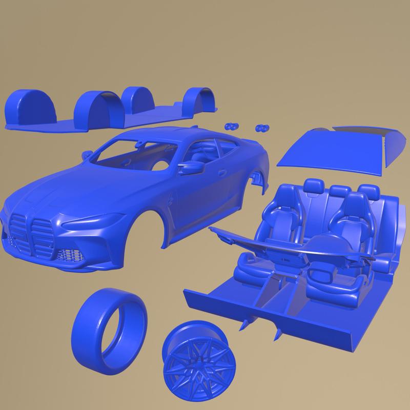 BMW M4 G82 2021 PRINTABLE CAR IN SEPARATE PARTS