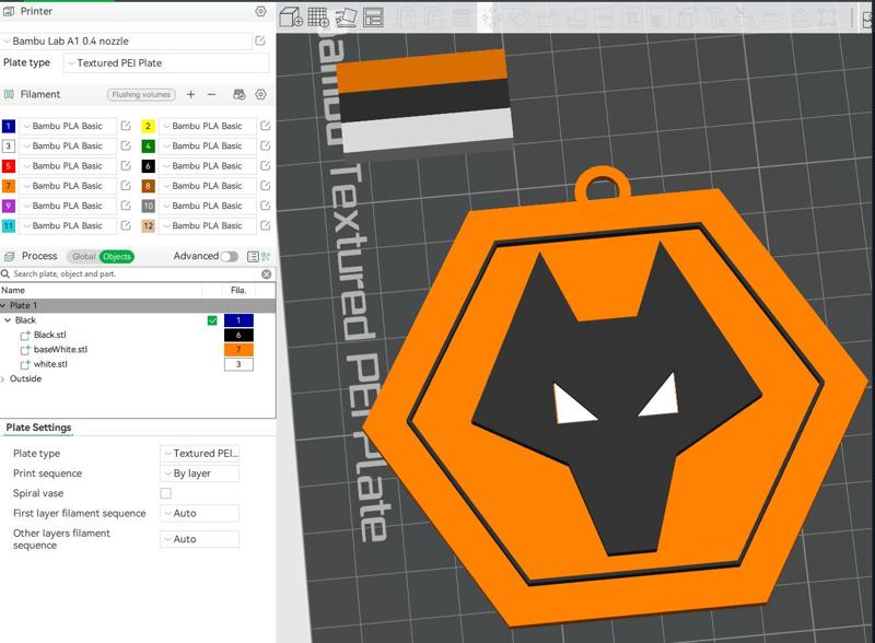 Premier League Wolverhampton Wanderers United keychain  badge printable and renderable