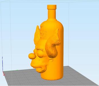 Simpsons Absolut Krusty Vodka bottle