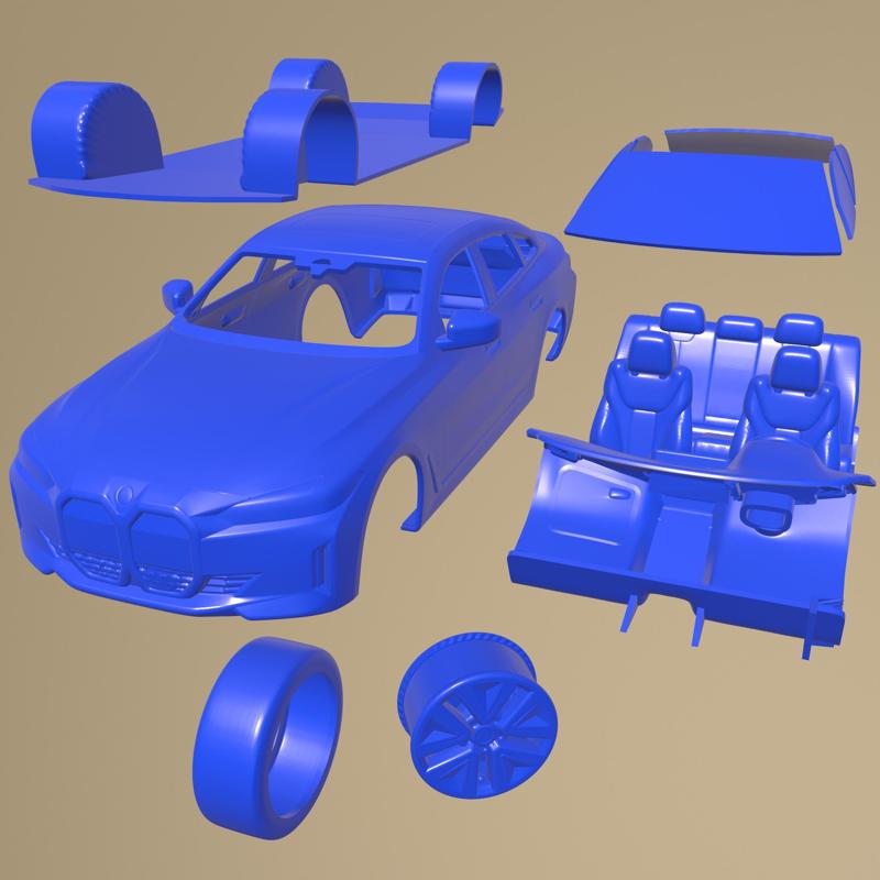 Bmw i4 2022 PRINTABLE CAR IN SEPARATE PARTS