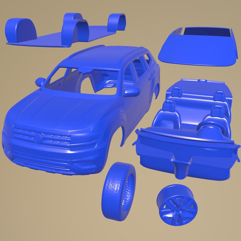 Volkswagen Teramont 2020 PRINTABLE CAR IN SEPARATE PARTS