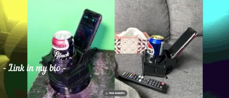 Paddleboard's Cup Holder /w 2 Items Racks + Water Drains (MrDadzee's Cup Holder V2)