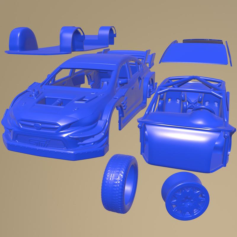 Subaru WRX STI Gymkhana 2020 PRINTABLE CAR IN SEPARATE PARTS