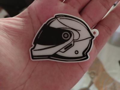 Motorcycle helmet keychain