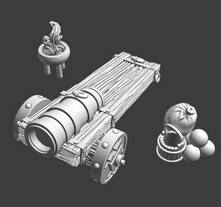 Medieval small wheeled canon - bombard