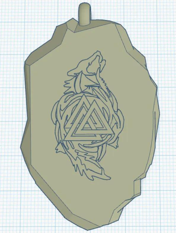 Wolf rune Amulet   