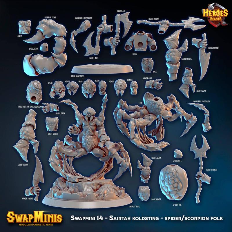 Swapmini 14 - Sairtah koldsting - spider folk / scorpion folk