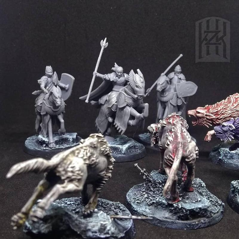 KZKMINIS - Swan Knights - Mounted Knights