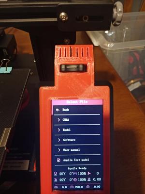 Voxelab Aquila Screen cover with Micro Sd slot/storage 