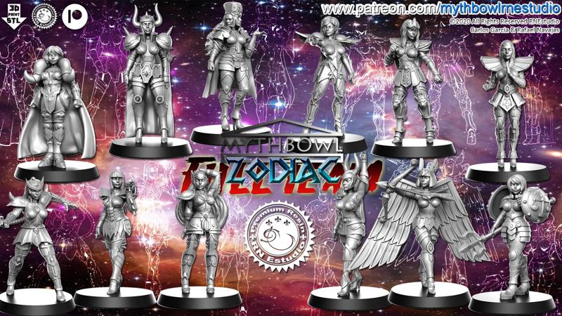 Zodiac Team 12 miniatures Fantasy Football 32mm