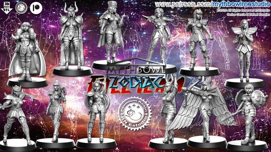 Zodiac Team 12 miniatures Fantasy Football 32mm