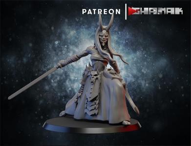 Futuristic space dark elves Mandragora 1 support ready