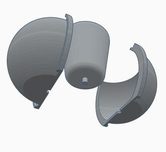 Spherical Concrete Pot Mold_(REMIX with hole)
