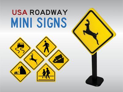 Highway Hazards - US Road Mini Signs