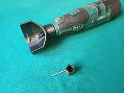 Parkside/Dremel hood and a spindle key