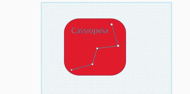 LED Constellation Stencil - Cassiopeia   