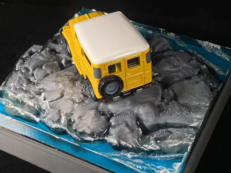 Car model miniature scene 1-64