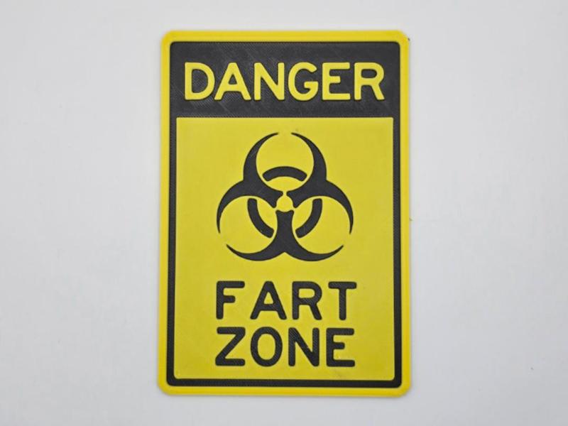 Sign Danger Fart Zone