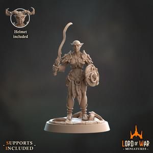 Warrior Forest Elf Modular 1 (Presupported)