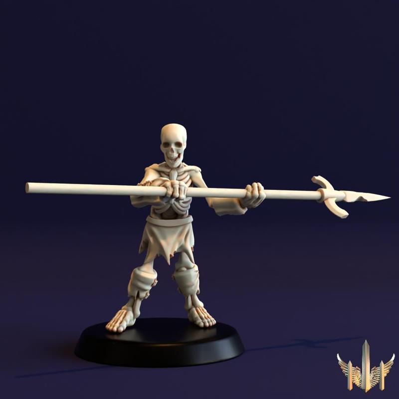 Skeleton Grunt  Halberdier Pose 04