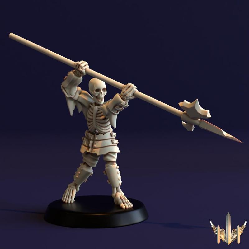 Skeleton Grunt Halberdier Pose 01