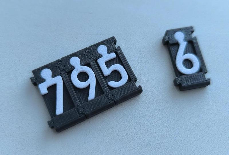 Composite panel - numbers for different tasks   