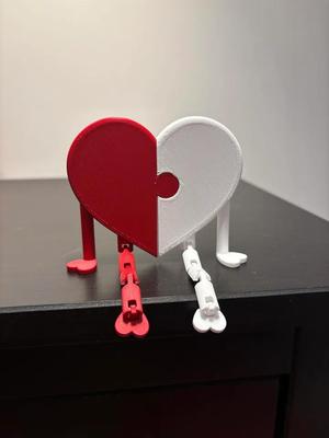 Valentine's day articulated leg puzzle heart   