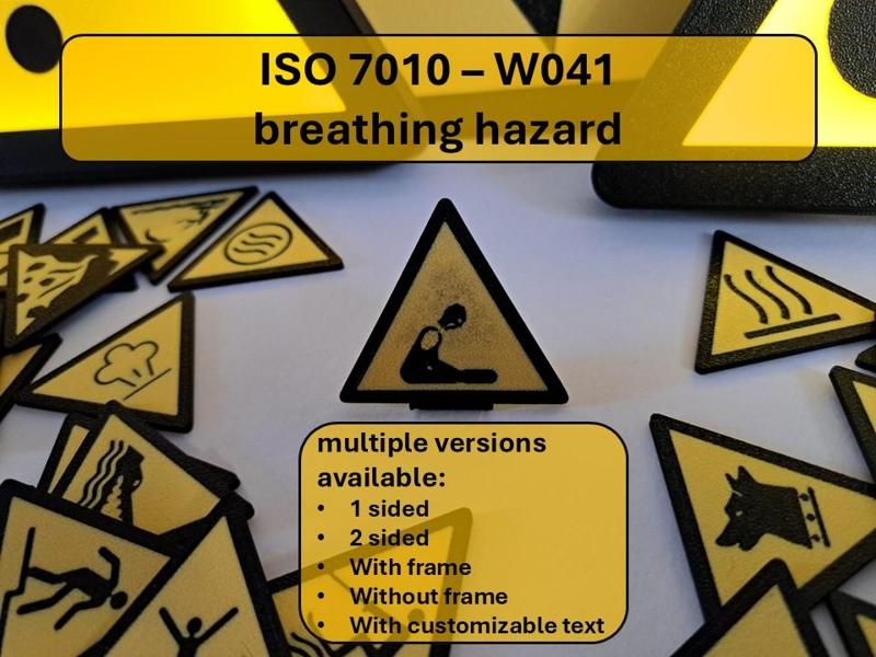 Warning - Breathing hazard - W041 ISO 7010