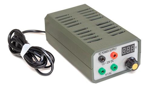 Mini Lab Power Supply 1.3~33 VDC, 14V AC, 1.1 Amp
