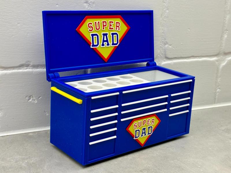 Super Dad Father day gift Toolbox desk organizer
