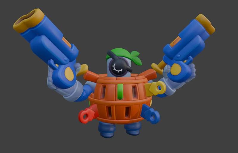 Pop Up Darryl - Brawl Stars   