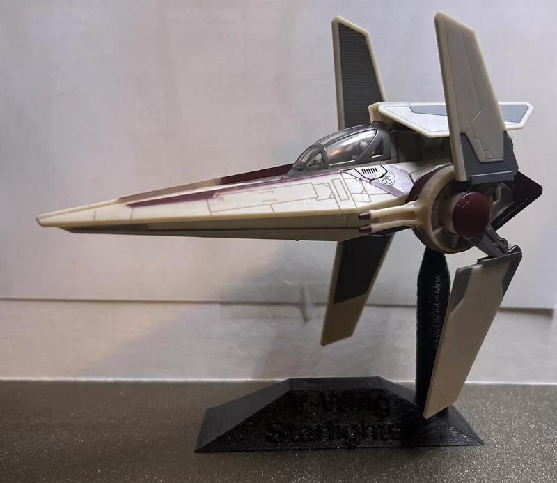 Jazwares Micro Galaxy Squadron V-Wing Starfighter Stand   