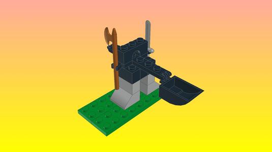 NotLego Lego Catapult Model 2890