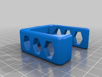 Ender 3 cable support - Remix (90 degree, reinforced clips and honeycomb holes)