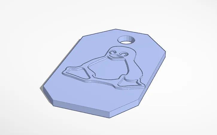tux keychain   