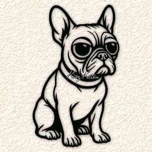 funny french bulldog 3 wall art home decor