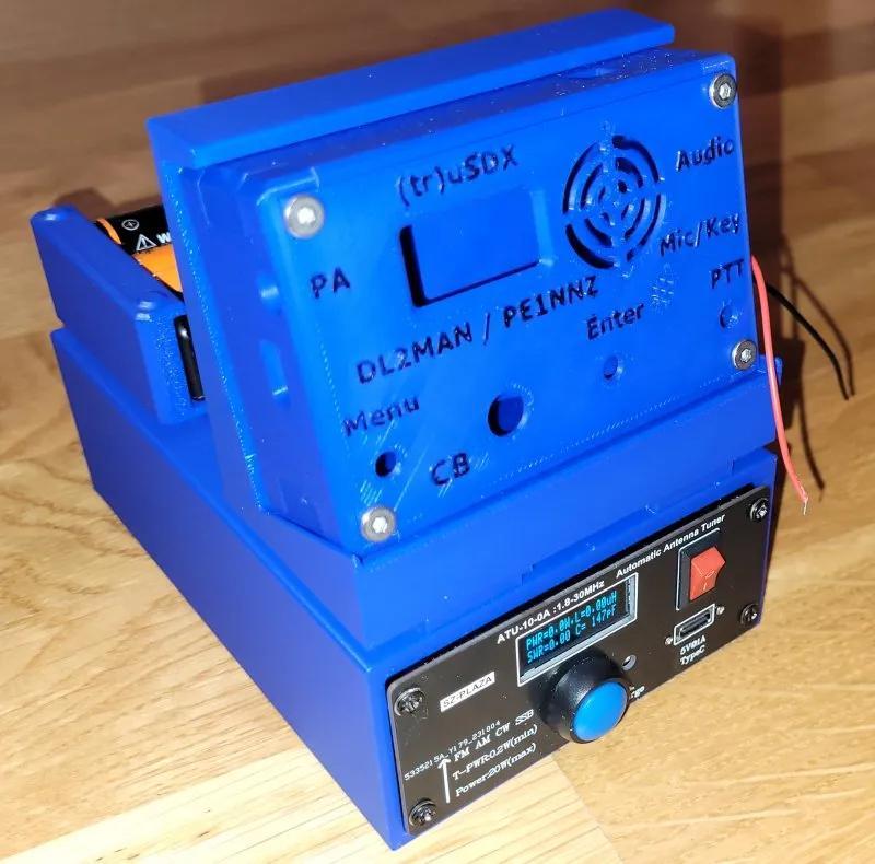 Another kit to keep the (tr)uSDX / ATU (ATU-10-0A) / batteries in one unit   
