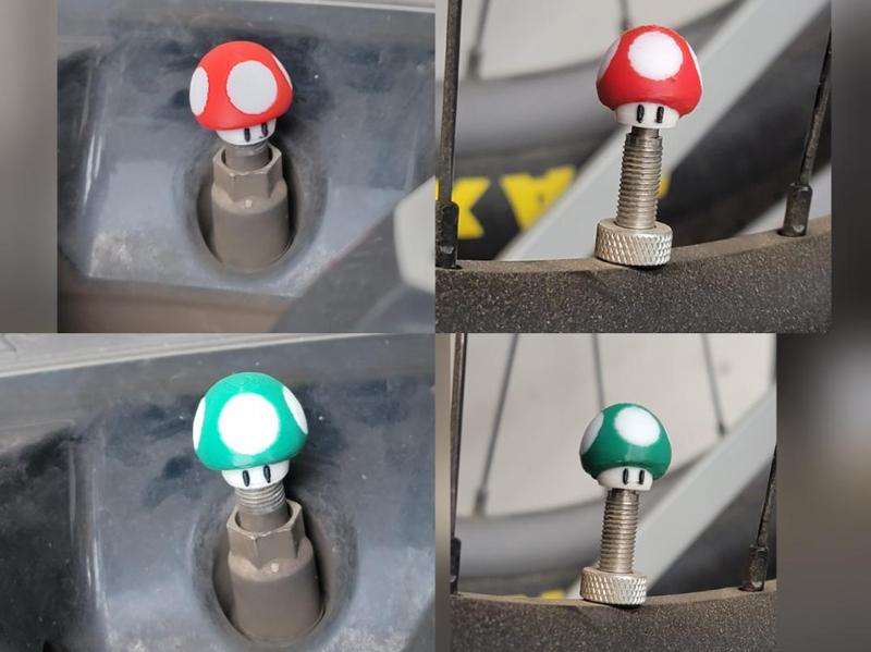 Super Mario PowerUp Mushroom Valve Caps!