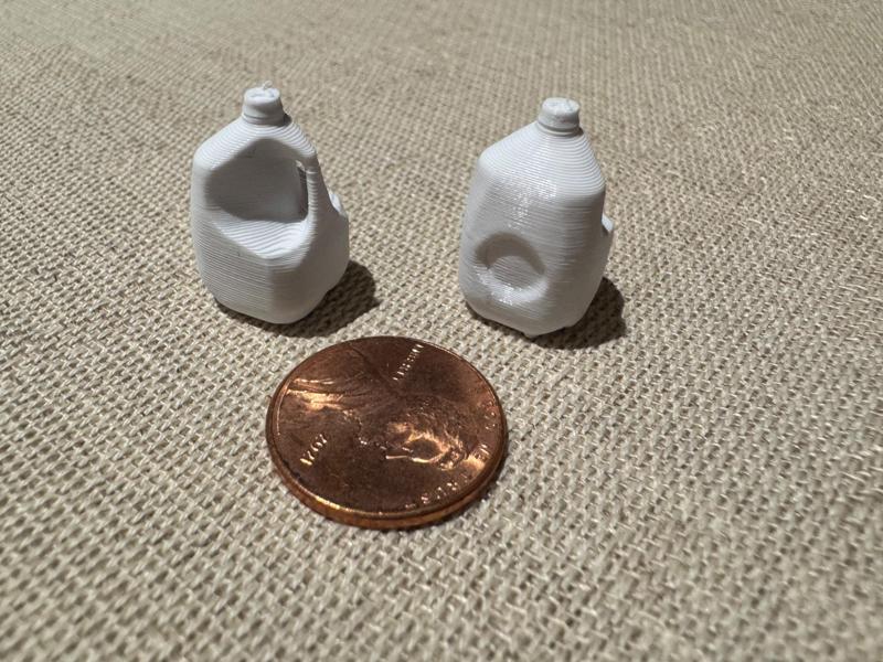 mini gallons of milk (1:12 scale)
