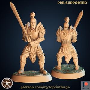 Human Warrior with Greatsword 32mm