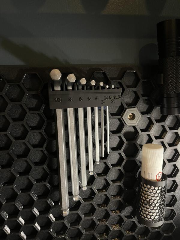 Hex Allen key holder for Honeycomb storage