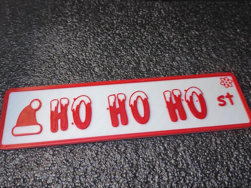 Ho Ho Ho Street Christmas Sign