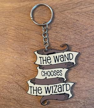 Wand Chooses Wizard keychain / Harry Potter / Gift