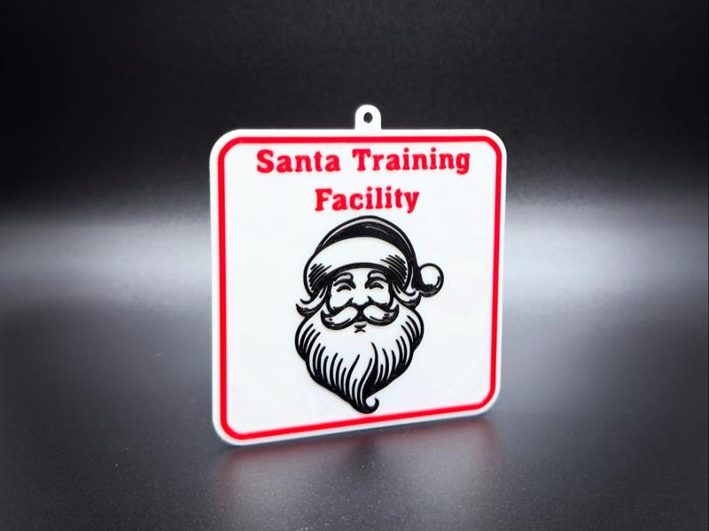 Santa Training Facility Christmas Ornament