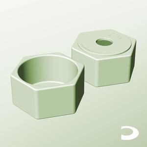 CH128-75-P Pierced Modular Stacking Storage Box Bin Container Planter Lamp Shade | Printable Objects - Infinite Containers | stl file for 3d printing
