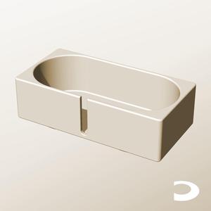 CX96-60-SB Slotted Modular Stacking Storage Boxes Bins | Printable Objects - Infinite Containers | stl file for 3d printing