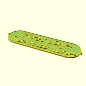 TZT's Customizer Label with 2 lines