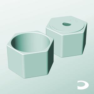 CH162-120-P Pierced Modular Storage Box Bin Container Planter Lamp Shade 3d stl